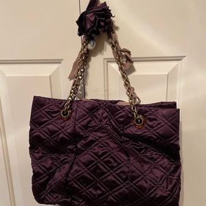 Lanvin purple quilted tote